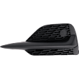 Front, Driver Side Fog Light Cover, Textured Black, With Black Trim