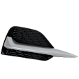 Front, Passenger Side Fog Light Cover, Black, With Silver Trim