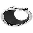 Front, Passenger Side Fog Light Trim, Black and Chrome