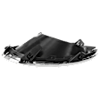 Front, Passenger Side Fog Light Trim, Black and Chrome