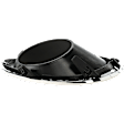 Front, Passenger Side Fog Light Trim, Black and Chrome