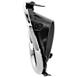 Front, Passenger Side Fog Light Trim, Black and Chrome