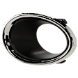 Front, Driver Side Fog Light Trim, Black and Chrome
