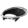 Front, Driver Side Fog Light Trim, Black and Chrome