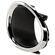Front, Driver Side Fog Light Trim, Black and Chrome