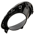 Front, Driver Side Fog Light Trim, Black and Chrome
