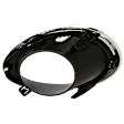 Front, Driver Side Fog Light Trim, Black and Chrome