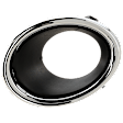 Front, Driver Side Fog Light Trim, Black and Chrome