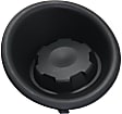 Front, Passenger Side Fog Light Cover, For Models with Steel Bumper, Black
