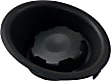 Front, Passenger Side Fog Light Cover, For Models with Steel Bumper, Black