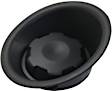 Front, Passenger Side Fog Light Cover, For Models with Steel Bumper, Black