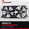 OE Replacement Radiator Fan, 2.5L, 4Cyl, Dual fan