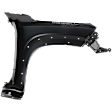 Front, Driver Side Fender, Crew Cab Pickup, For Models With Wheel Molding Hole