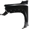 Front, Driver Side Fender, Crew Cab Pickup, For Models With Wheel Molding Hole