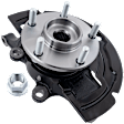 Front, Driver Side Steering Knuckle, With Bearing, With Dust Shield