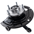 Front, Driver Side Steering Knuckle, With Bearing, With Dust Shield