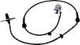 Rear, Passenger Side ABS Speed Sensor, 6 Cyl., 4.0L Engine