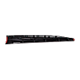 Front, Driver Side Door Molding and Beltlines, Textured Black, With Chrome Moulding