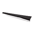 Front, Passenger Side Door Molding and Beltlines, Textured Black, With Chrome Moulding