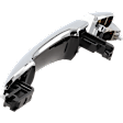 Rear, Driver or Passenger Side Exterior Door Handle, Chrome, Without Key Hole