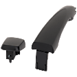 Front, Passenger Side or Rear, Driver or Passenger Side Textured Black Exterior Door Handle, Without Key Hole
