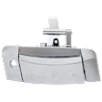 Front, Driver Side Silver Exterior Door Handle, With Key Hole