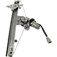 Front, Driver Side Window Regulator, Power, With 6-Prong Connector