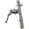Front, Driver Side Window Regulator, Power, With 6-Prong Connector