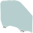 Front, Passenger Side Door Glass, Green Tint, FD25201GTY