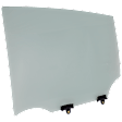 Rear, Driver Side Door Glass, Green Tint, Sedan, Replaces NAGS Number FD25262GTY