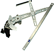 Rear, Passenger Side Window Regulator, Power, With 2-Prong Connector