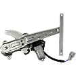 Rear, Passenger Side Window Regulator, Power, With 2-Prong Connector
