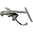 Rear, Passenger Side Window Regulator, Power, With 2-Prong Connector