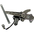 Rear, Driver Side Window Regulator, Power, With 2-Prong Connector