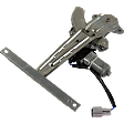 Rear, Driver Side Window Regulator, Power, With 2-Prong Connector