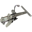 Rear, Driver Side Window Regulator, Power, With 2-Prong Connector