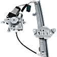 Rear, Driver Side Window Regulator, Power, with Motor