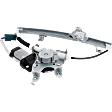 Rear, Driver Side Window Regulator, Power, with Motor
