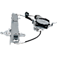 Rear, Driver Side Window Regulator, Power, with Motor