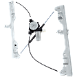 Front, Driver Side Window Regulator, Power, with Motor