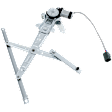 Rear, Passenger Side Power Window Regulator, With Motor