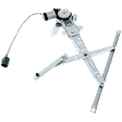 Rear, Driver Side Power Window Regulator, With Motor