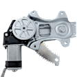 Rear, Driver Side Power Window Regulator, With Motor