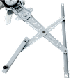 Rear, Driver Side Power Window Regulator, With Motor