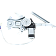 Rear, Driver Side Power Window Regulator, With Motor
