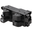 Front Or Rear, Driver Side Window Switch Black 4 Buttons