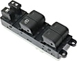 Front, Driver Side Window Switch, Black, 6-Button