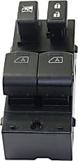 Front, Driver Side Window Switch, Black, Extended Cab Pickup, 8 Cyl., 5.6L Engine