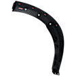 Rear, Passenger Side, Front Section Fender Trim, Textured Black