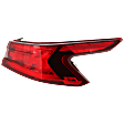 Passenger Side, Outer Tail Light, with Bulb, Halogen, Clear and Red Lens, 6 Cyl., 3.5L Engine
